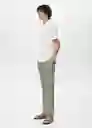 Camiseta Polo Amberes Blanco Talla L Hombre Mango