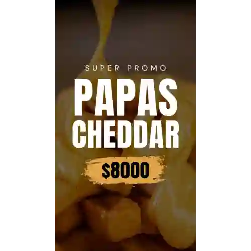 Porcion de Papas con Queso Cheddar