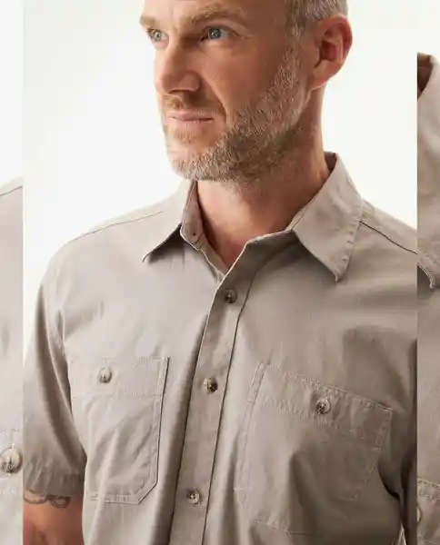 Camisa Pockets Gris Industrial Medio Talla S Chevignon