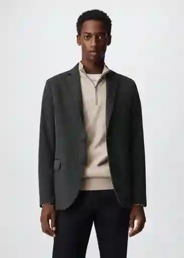Blazer Americana Verner Gris Talla 52 Hombre Mango