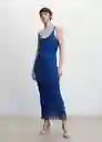 Vestido Jaia Azul Talla 28 Mujer Mango