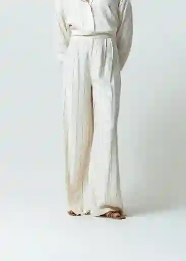 Pantalón Yaiza Mujer Crudo Marfil Claro Talla 8 032G309 Naf Naf