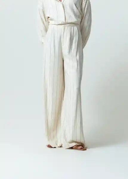 Pantalón Yaiza Mujer Crudo Marfil Claro Talla 8 032G309 Naf Naf