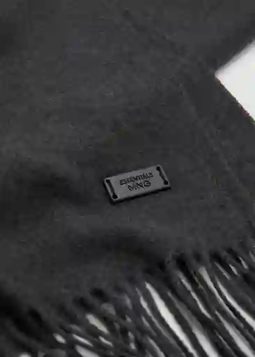 Bufanda Basica Gris Talla 99 Hombre Mango