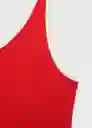 Top Malta Rojo Talla S Mujer Mango