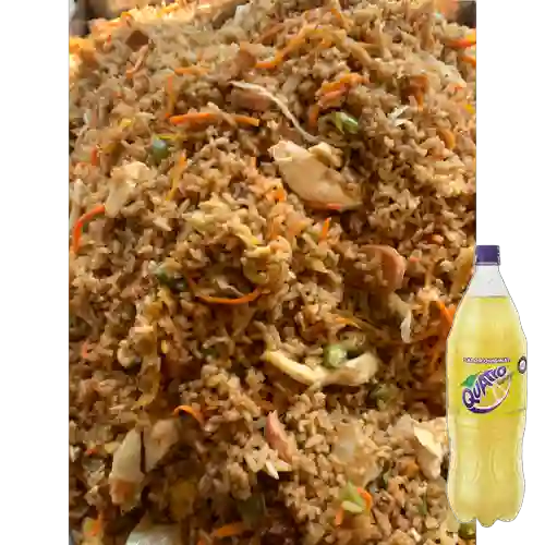 Combo Arroz Mixto para 3 Personas +Quatro Orig 1.5Lt