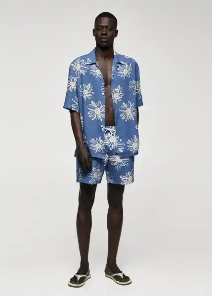 Short Bañador Girasol Navy Talla XL Hombre Mango