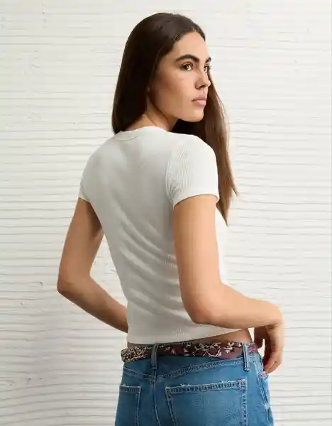 Camiseta Mujer Blanco Talla Medium 1117100 American Eagle