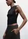 Top Taylor Negro Talla S Mujer Mango