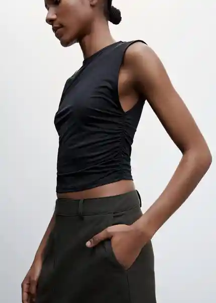 Top Taylor Negro Talla S Mujer Mango