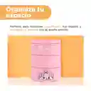 Organizador de Plástico de Tres Capas Rosa Miniso