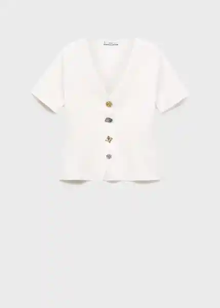 Cárdigan Dali Blanco Talla S Mujer Mango