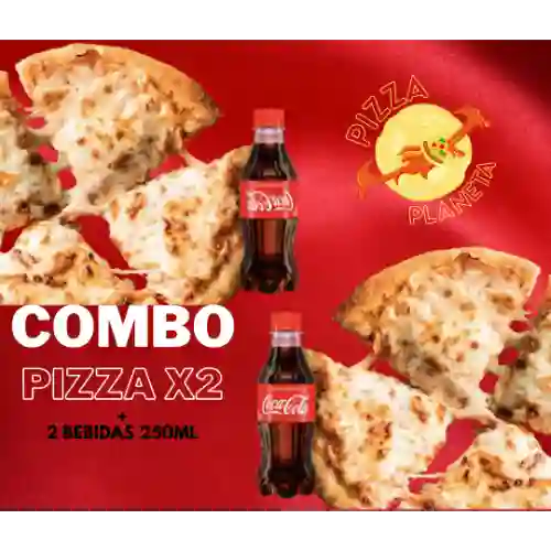 Combo Pizza X2 + 2 Mini