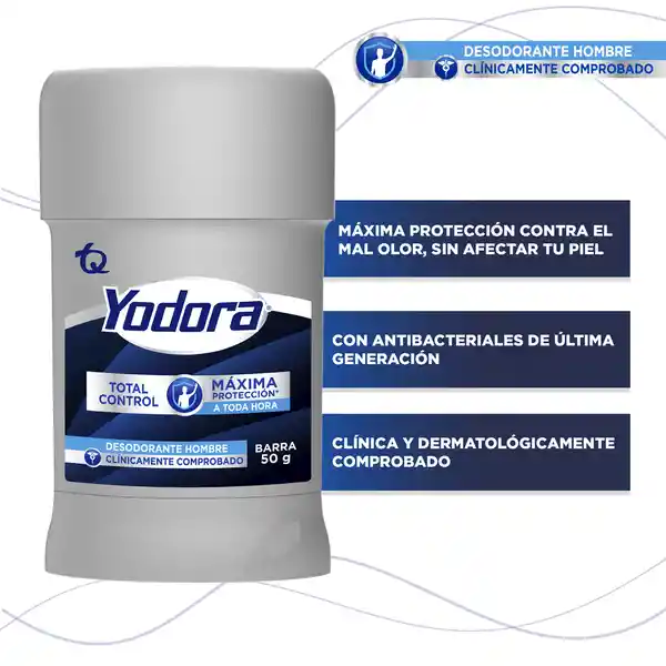 Yodora Desodorante para Hombre Total Control en Barra