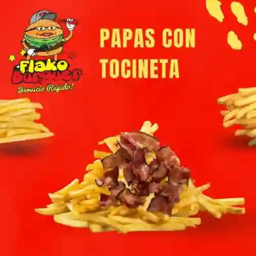 Papas con Tocineta