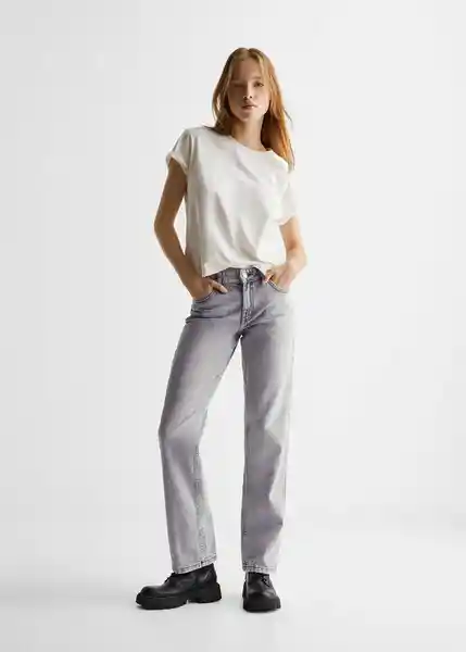 Pantalón Jean Low Tejano Gris Talla 18 Mango Teen Girl Mango