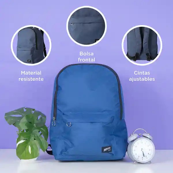 Mochila Básica Azul Miniso