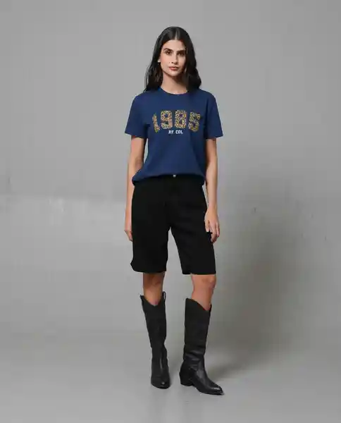 Camiseta Mujer Azul L 203G009_AZU193936 Rifle