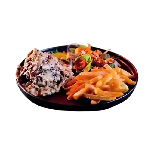 Solomito en Salsa de Champiñones