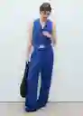 Chaleco Bonnie Azul Talla S Mujer Mango