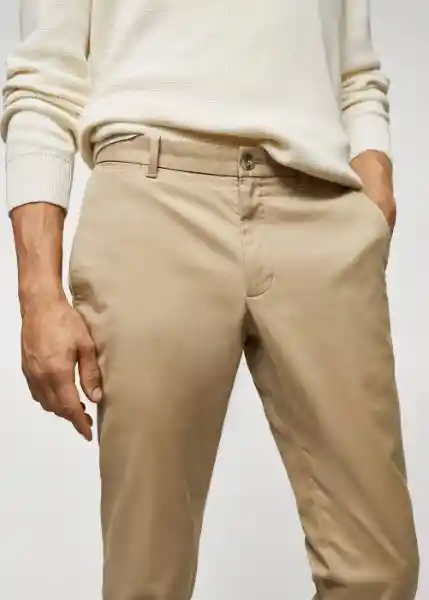 Pantalón Barna Beige Talla 38 Hombre Mango