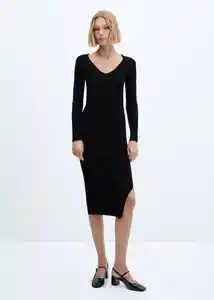 Vestido Goleta Negro Talla S Mujer Mango