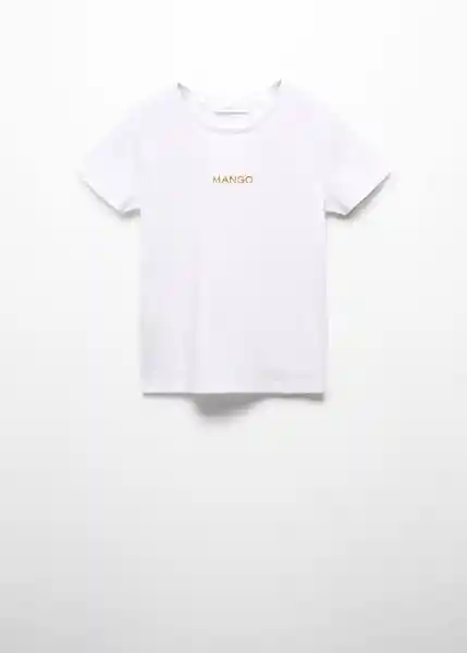 Camiseta Mangolog-H Blanco Talla L Mujer Mango