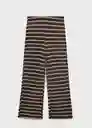 Pantalón Nati Marrón Talla L Mujer Mango