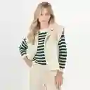 Chaleco Cuello Neru Manga Sisa Café Talla S 702355