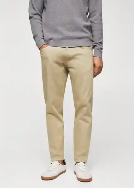 Pantalón Jean Ben Beige Talla 38 47121252_08 Hombre Mango