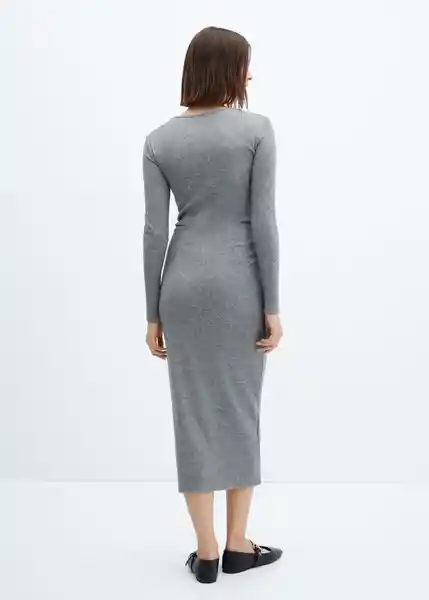 Vestido Bacilo Gris Talla XL Mujer Mango