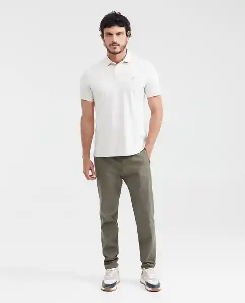 Camiseta Polo Summer Jacquard Crudo Ballueca Claro L Chevignon