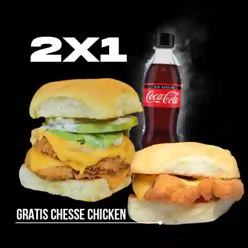 Chicken Bun + Chicken Cheese y Bebida