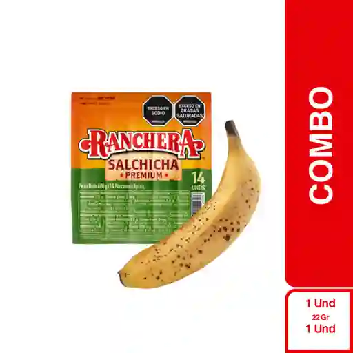 Combo Salchicha Ranchera 480 g + Banano