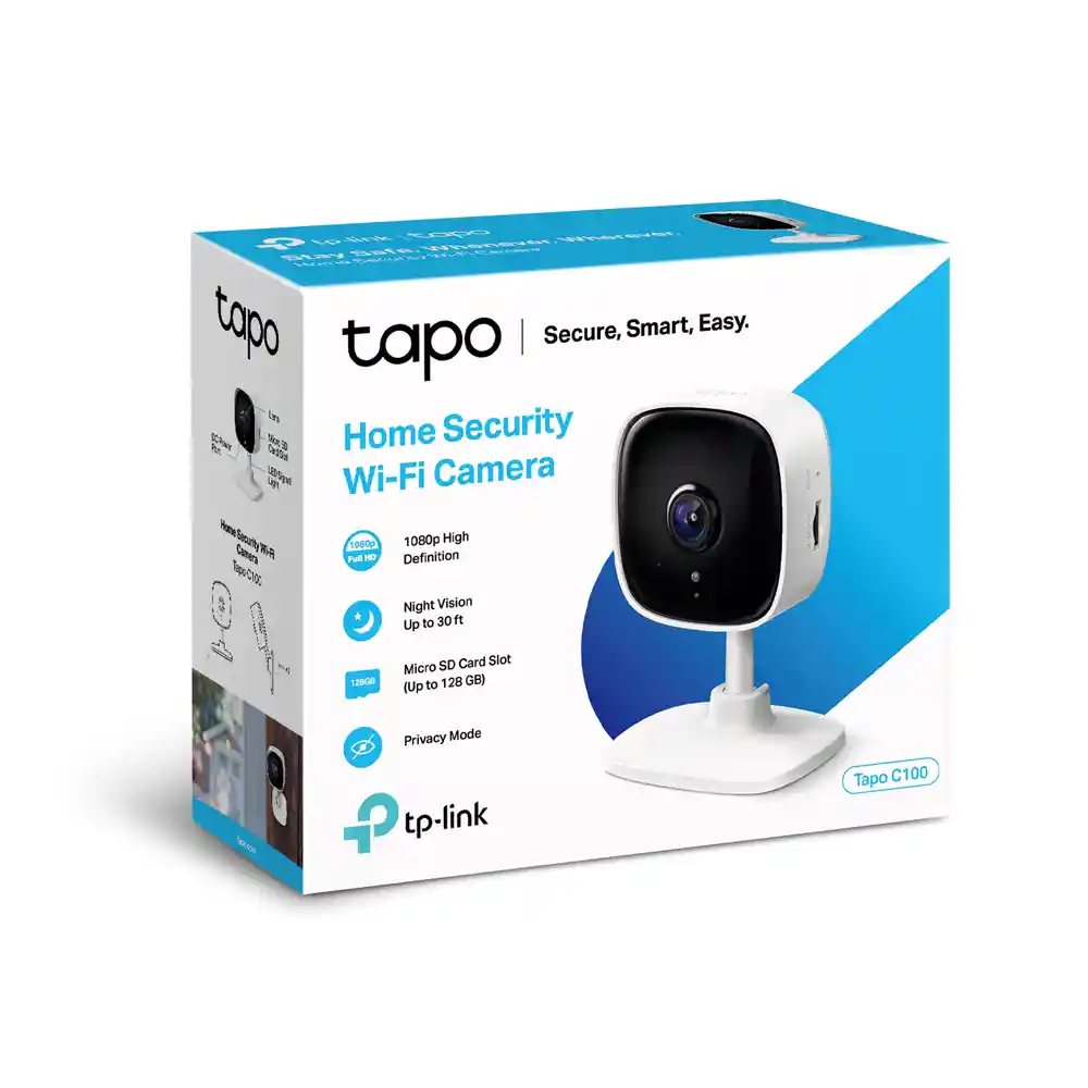 Tp-Link Cámara Ip WiFi de Seguridad Full Hd Audio Tapo C100