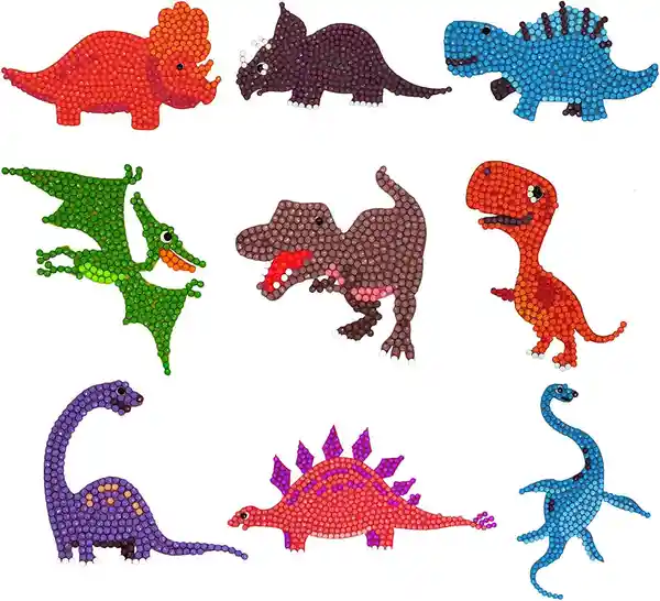 Ingenio Destreza Mental Arte 5D Diamante - Stickers Dinosaurios