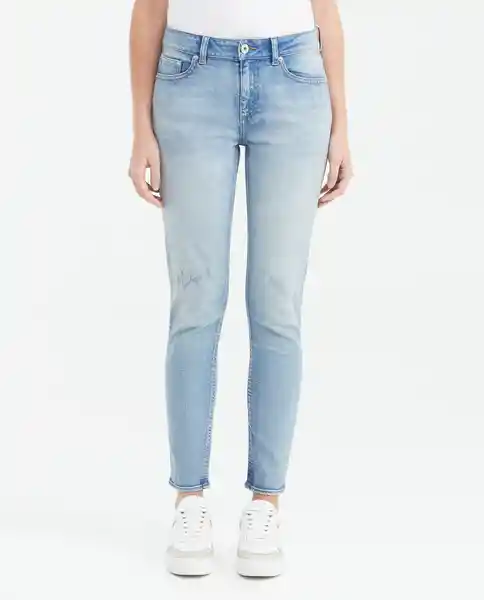 Jean High Rise Mujer Claro Azul Cristalino Claro 10 Chevignon