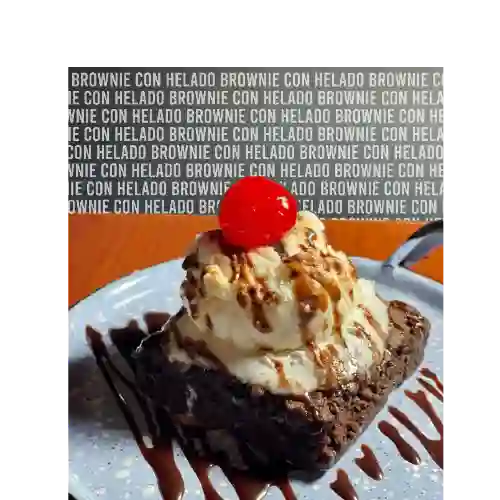 Brownie con Helado