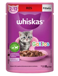 Whiskas Alimento Húmedo para Gatito Carne