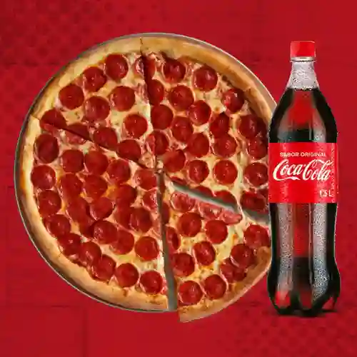 Pizza M 6 Porciones + Gaseosa 1,5litros