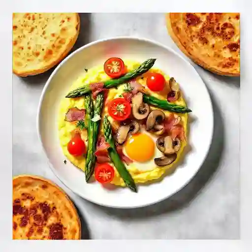 Huevos Bacon Esparragos