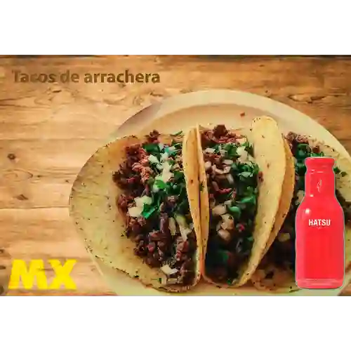 Combo Tacos de Arrachera + Hatsu Rojo 400 ml