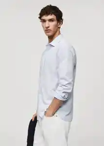 Camisa Roux Celeste Talla M Hombre Mango