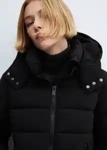 Abrigo Anorak Bego Negro Talla 25 Mujer Mango