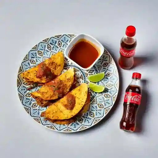 Combo 3 Tacos de Birria Navitas +Cocacola Orig 400ML