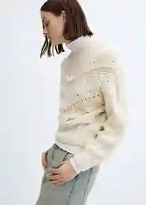 Buzo Jersey Misa Crudo Talla S Mujer Mango