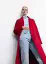 Abrigo Batin Rojo Talla 24 Mujer Mango