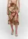 Falda Nuti Marrón Talla S Mujer Mango