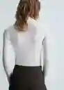 Camiseta Seconda Blanco Talla S Mujer Mango