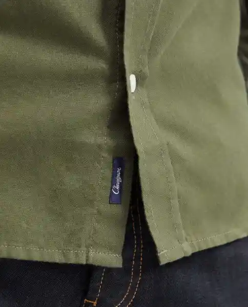 Camisa Oxford Manga Larga Verde Ciénaga Ultraoscuro M Chevignon